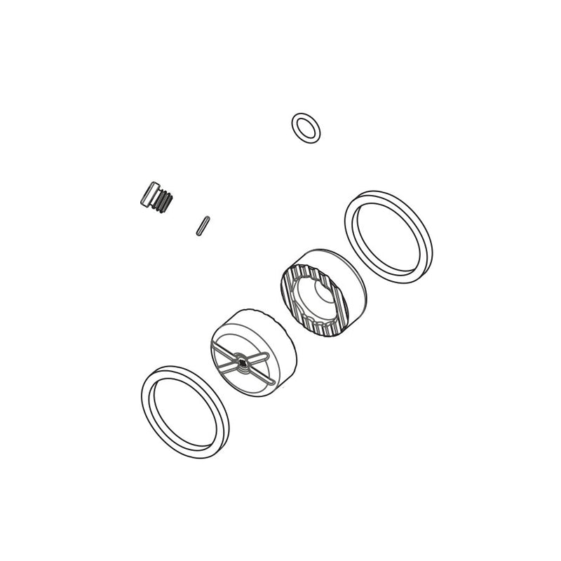 SRAM Level 20 mm caliper piston, seal and O-ring kit — technical illustration