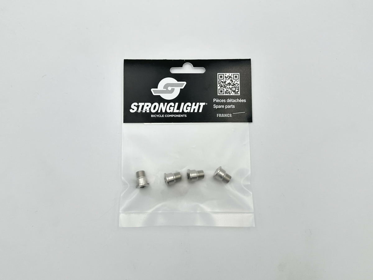 Chainring Bolt Kits, COMP. SHIMANO (4 ARMS) ROAD SCREW STEEL SILVER FC-9000, 6800, 5800
