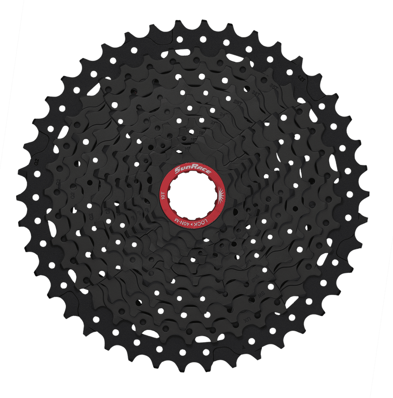 SunRace CSMX9X black 11-speed XD cassette, 10–42 teeth