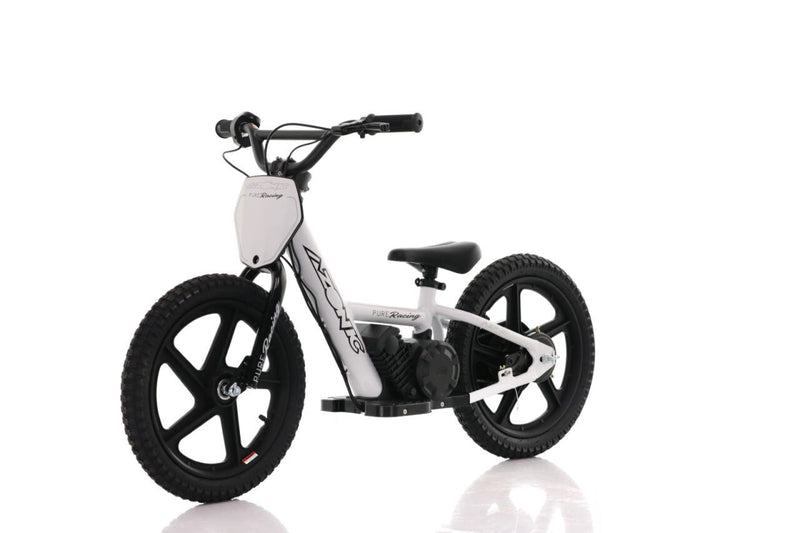 Azonic Pure 16 Electric Balance Bike — White/Black