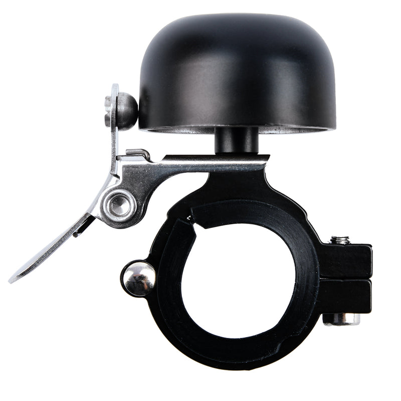 Oxford Mini Ping brass bicycle bell, black finish