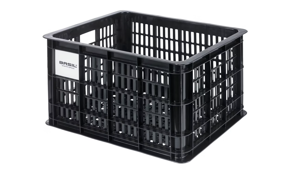 BICYCLE CRATE MEDIUM 29.5L BLACK BASIL - freedommachine
