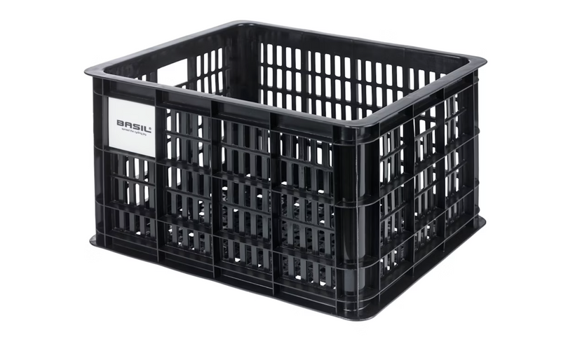 BICYCLE CRATE MEDIUM 29.5L BLACK BASIL - freedommachine