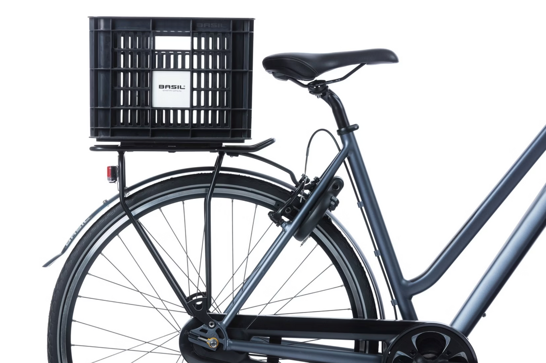 BICYCLE CRATE MEDIUM 29.5L BLACK BASIL - freedommachine
