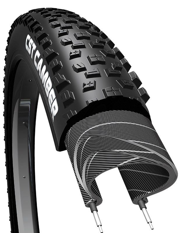 CST Camber black mountain bike tyre tread cutaway