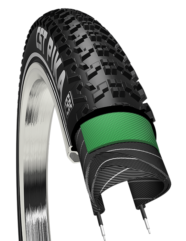 CST Pika C1894 black gravel tyre tread and EPS cutaway