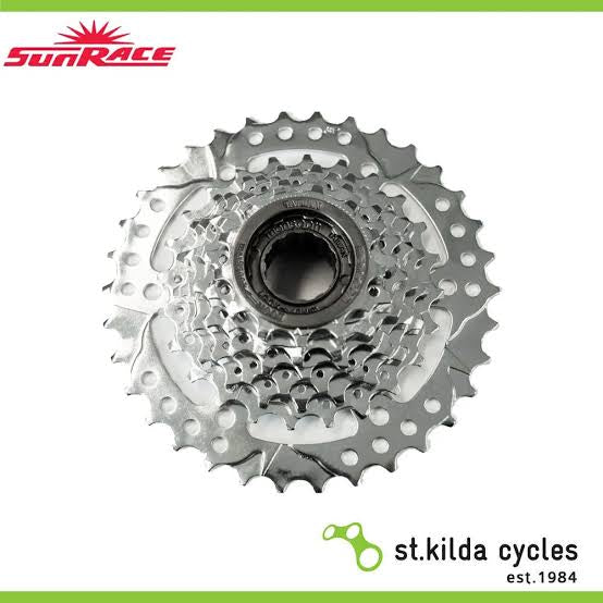 SUNRACE Screw on Cluster, 7 speed, 13 / 34T, Mega Range