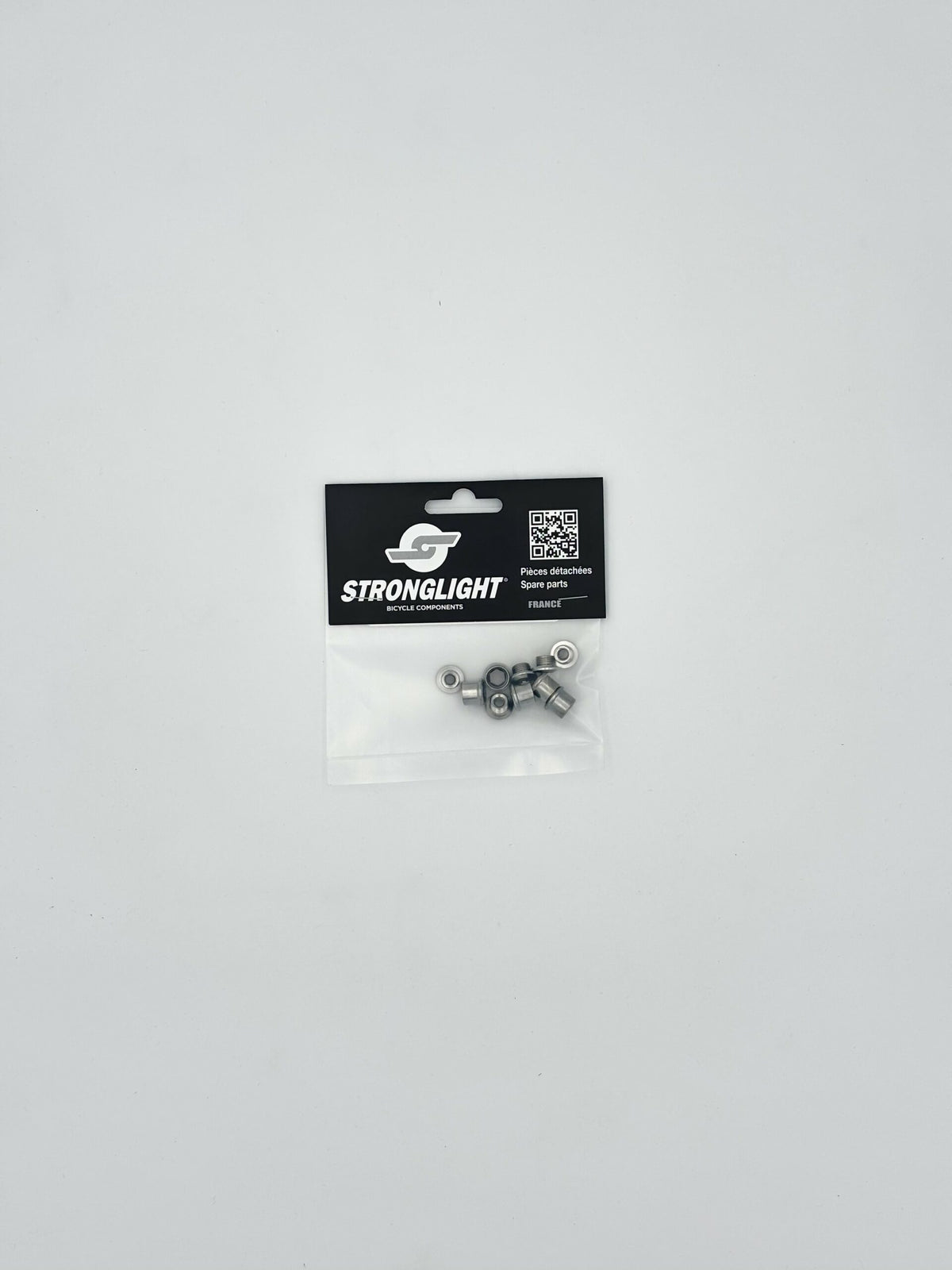 Chainring Bolt Kits, STRONGSCREW FOR DOUBLE MESSENGER (5  ARMS), STEEL, SILVER