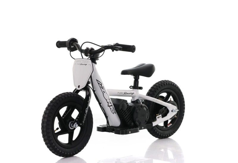 Azonic Pure 12 Electric Balance Bike — White/Black