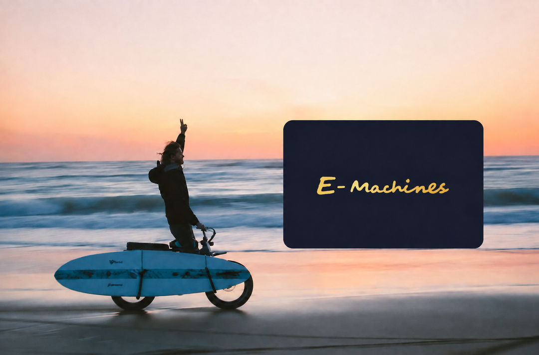 E-Machines gift card at the beach