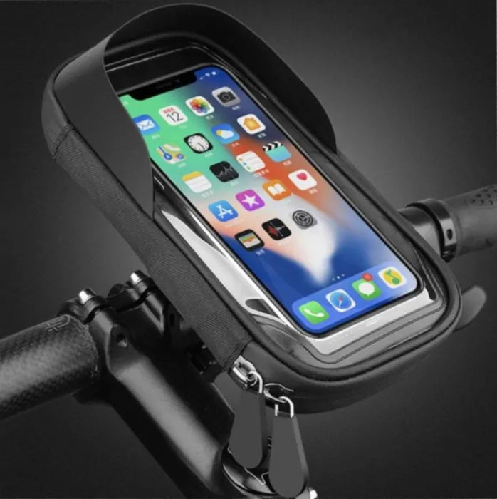 SAHOO , Universal Smart Phone Holder, Quick release handle bar mount, ziplock closure, 100% waterproof, 7" screen size - freedommachine