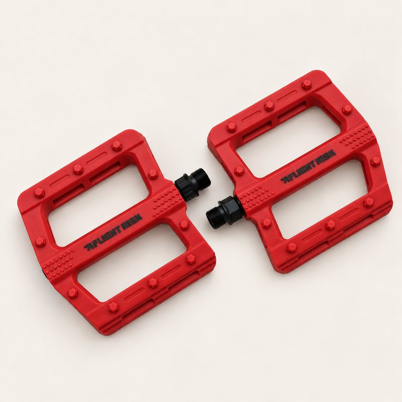 Flight Risk Pedal Set — Red