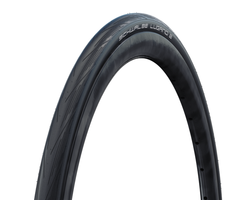 Schwalbe Lugano II black 700 x 25C tyre, HS471 tread