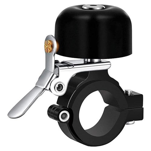 QBP Bell - Classic Brass Ringer- Bar Mounted Black - freedommachine