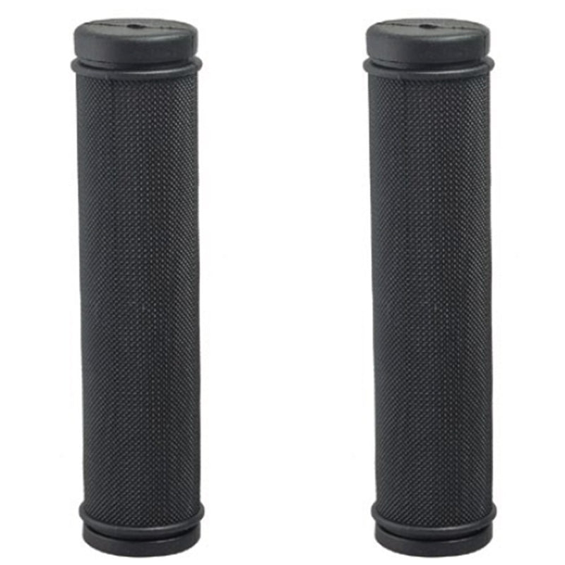 QBP G98 black file-pattern grips, 130 mm pair