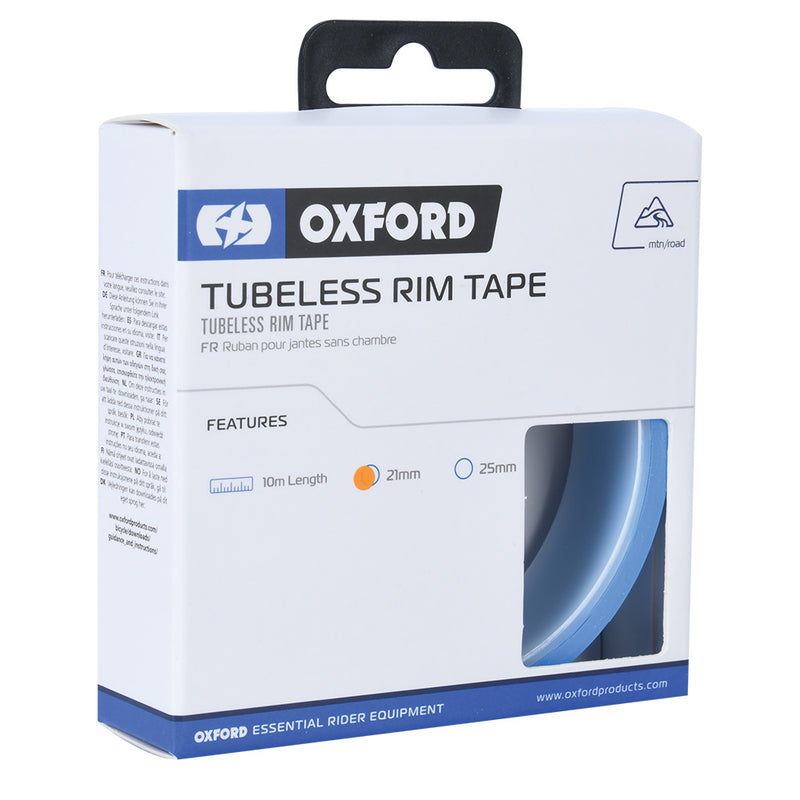Oxford blue tubeless rim tape, 21mm wide and 10m long